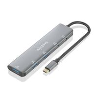 Miniatura 3 de AISENS Hub USB 3 2 Gen1 5G USB C  USB C M 1xUSB C PD100W H 1xUSB C H 3xUSB A H  Gris  15cm