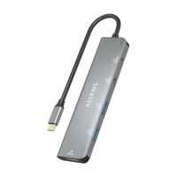 Miniatura 4 de AISENS Hub USB 3 2 Gen1 5G USB C  USB C M 1xUSB C PD100W H 1xUSB C H 3xUSB A H  Gris  15cm