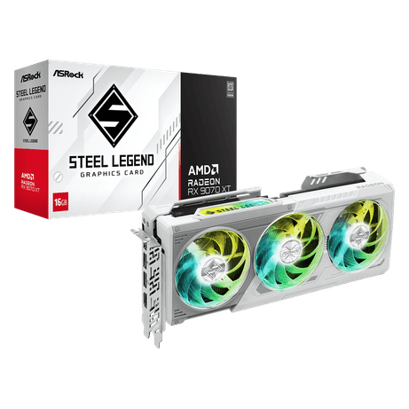 AsRock Radeon RX 9070 XT 16GB Steel Legend - Imagen 1 de 6 AsRock Radeon RX 9070 XT 16GB Steel Legend - Imagen 1 de 6
