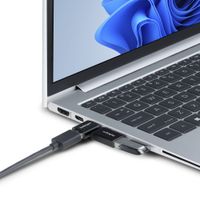 Miniatura 6 de Adaptador Acodado USB-C a USB-A - USB Tipo C - Conversor Compacto USB Tipo C Macho a USB Hembra - Carcasa de Metal - 5Gb