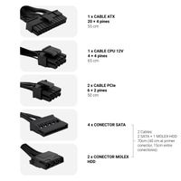 Miniatura 4 de FUENTE ALIMENTACION 650W COOLBOX POWERLINE3 PFC-ACTIVO 85+ 4SATA 12CM ATX