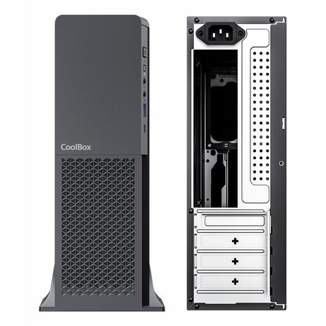 COOLBOX CAJA MATX SLIM T313 USB-C 3.2 GEN1 FTE.300SBZ 300W 80+ BRONZE Negro - Imagen 3 de 5 COOLBOX CAJA MATX SLIM T313 USB-C 3.2 GEN1 FTE.300SBZ 300W 80+ BRONZE Negro - Imagen 3 de 5