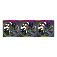 Miniatura 1 de KIT 3xVENTILADOR INTERNO ARG MARS GAMING MF-LINKFINITY KIT BLACK MODULARES PWM 120mm ASPAS INVERTIDA