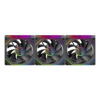 Miniatura 2 de KIT 3xVENTILADOR INTERNO ARG MARS GAMING MF-LINKFINITY KIT BLACK MODULARES PWM 120mm ASPAS INVERTIDA