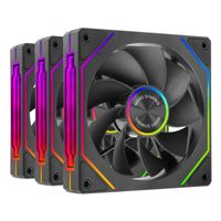 Miniatura 3 de KIT 3xVENTILADOR INTERNO ARG MARS GAMING MF-LINKFINITY KIT BLACK MODULARES PWM 120mm ASPAS INVERTIDA