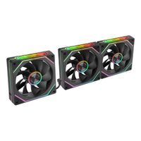 Miniatura 4 de KIT 3xVENTILADOR INTERNO ARG MARS GAMING MF-LINKFINITY KIT BLACK MODULARES PWM 120mm ASPAS INVERTIDA