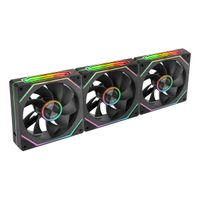 Miniatura 5 de KIT 3xVENTILADOR INTERNO ARG MARS GAMING MF-LINKFINITY KIT BLACK MODULARES PWM 120mm ASPAS INVERTIDA