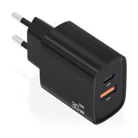 Miniatura 2 de CARGADOR USB PARED AISENS GAN 30W USB-C PD3.0 QC4.0 NEGRO