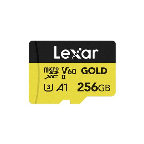 LEXAR 256GB GOLD MICROSDXC UHS-IICARDS, UP TO 280MB/S READ 180MB/S WRITE, C10 A1 V60 U3 - Imagen 2 de 2 LEXAR 256GB GOLD MICROSDXC UHS-IICARDS, UP TO 280MB/S READ 180MB/S WRITE, C10 A1 V60 U3 - Imagen 2 de 2