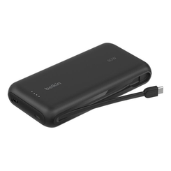 POWERBANK BELKIN BPB024HQBK CABLE USB-C INTEGRADO NEGRO 20000 mAH 1xUSB-C 1xUSB-A 30W