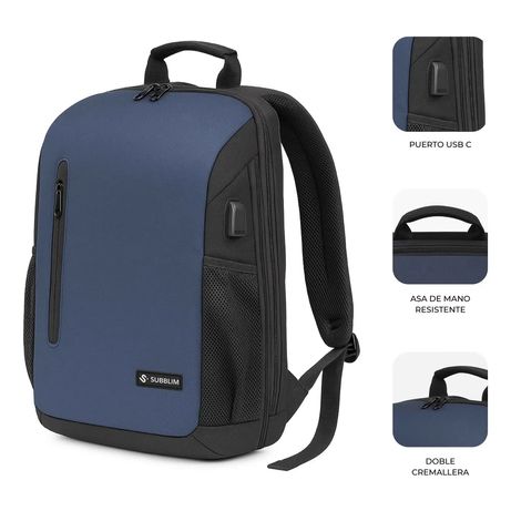 MOCHILA PORTATIL 15,6´´ SUBBLIM NOMAD XPAND AIR AZUL - Imagen 4 de 6 MOCHILA PORTATIL 15,6´´ SUBBLIM NOMAD XPAND AIR AZUL - Imagen 4 de 6