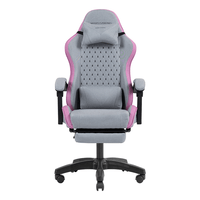 Miniatura 1 de SILLA GAMER MARS GAMING MGCXFSPK FABRIC RECLINABLE REPOSAPIES EXTENSIBLE DISE??O TEXTIL ROSA PLATA