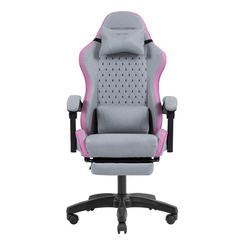 SILLA GAMER MARS GAMING MGCXFSPK FABRIC RECLINABLE REPOSAPIES EXTENSIBLE DISE??O TEXTIL ROSA PLATA