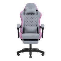 Miniatura 2 de SILLA GAMER MARS GAMING MGCXFSPK FABRIC RECLINABLE REPOSAPIES EXTENSIBLE DISE??O TEXTIL ROSA PLATA