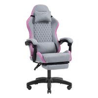 Miniatura 3 de SILLA GAMER MARS GAMING MGCXFSPK FABRIC RECLINABLE REPOSAPIES EXTENSIBLE DISE??O TEXTIL ROSA PLATA