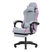 Miniatura 6 de SILLA GAMER MARS GAMING MGCXFSPK FABRIC RECLINABLE REPOSAPIES EXTENSIBLE DISE??O TEXTIL ROSA PLATA