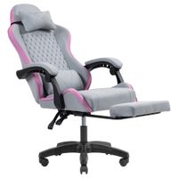 Miniatura 7 de SILLA GAMER MARS GAMING MGCXFSPK FABRIC RECLINABLE REPOSAPIES EXTENSIBLE DISE??O TEXTIL ROSA PLATA