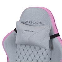 Miniatura 8 de SILLA GAMER MARS GAMING MGCXFSPK FABRIC RECLINABLE REPOSAPIES EXTENSIBLE DISE??O TEXTIL ROSA PLATA