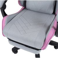 Miniatura 10 de SILLA GAMER MARS GAMING MGCXFSPK FABRIC RECLINABLE REPOSAPIES EXTENSIBLE DISE??O TEXTIL ROSA PLATA