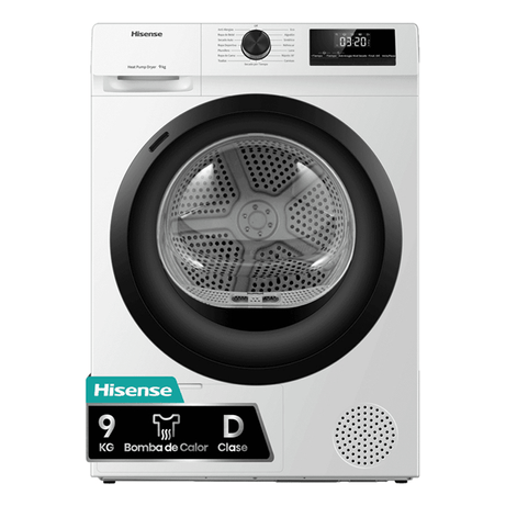 SECADORA DE CONDENSACION HISENSE DHQE900UWDC 9 KG D BLANCO - Imagen 1 de 17 SECADORA DE CONDENSACION HISENSE DHQE900UWDC 9 KG D BLANCO - Imagen 1 de 17