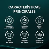 Miniatura 3 de SECADORA DE CONDENSACION HISENSE DHQE900UWDC 9 KG D BLANCO