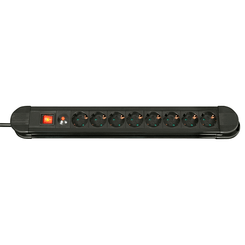 MAINS 8 WAY GANG SOCKET, WITH SWITC