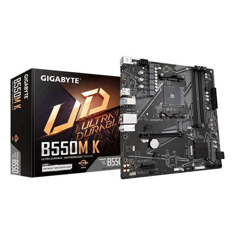 GIGABYTE AMD B550M K Placa base - Procesadores AMD Ryzen 5000, hasta 4733 MHz DDR4, 1xPCIe 4.0 + 1xPCIe 3.0 M.2, LAN 1GbE, USB 3.2 Gen 1 Socket AM4 - Imagen 1 de 6 GIGABYTE AMD B550M K Placa base - Procesadores AMD Ryzen 5000, hasta 4733 MHz DDR4, 1xPCIe 4.0 + 1xPCIe 3.0 M.2, LAN 1GbE, USB 3.2 Gen 1 Socket AM4 - Imagen 1 de 6