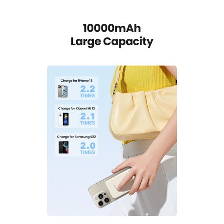 UGREEN 10000MAH MINI MAGNETIC WIRELESS 20W POWER BANK - Imagen 6 de 23 UGREEN 10000MAH MINI MAGNETIC WIRELESS 20W POWER BANK - Imagen 6 de 23