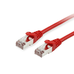 LATIGUILLO APANTALLADO S/FTP CATEGORIA 6 LIBRE HALOGENOS 2M COLOR ROJO EQUIP P/N 605521