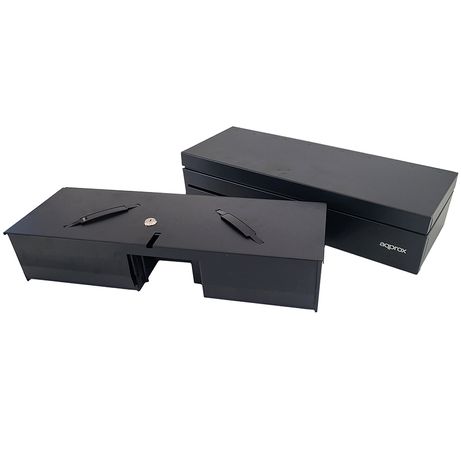 TPV CAJON PORTAMONEDAS APPROX APERTURA MANUAL Y AUTOMATICA PORTA BANJEJA CON ASA COLOR NEGRO - Imagen 3 de 6 TPV CAJON PORTAMONEDAS APPROX APERTURA MANUAL Y AUTOMATICA PORTA BANJEJA CON ASA COLOR NEGRO - Imagen 3 de 6