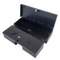 Miniatura 4 de TPV CAJON PORTAMONEDAS APPROX APERTURA MANUAL Y AUTOMATICA PORTA BANJEJA CON ASA COLOR NEGRO
