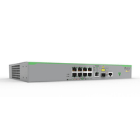 Miniatura 1 de 8 x 10/100T POE+ ports and 1 x combo ports (100/1000X SFP or 10/100/1000T Copper), Fixed AC power supply, EU Power Cord