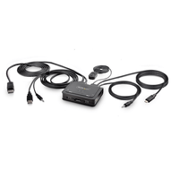 Miniatura 1 de 2-Port Hybrid Cable KVM Switch 4K DP