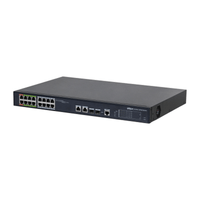 Miniatura 1 de (DH-LR2218-16ET-240-V2) DAHUA SWITCH L2 EPOE GESTIONABLE 16 PUERTOS 10/100 (8 EPOE/EOC + 8 POE) + 2 UPLINK COMBO GIGABIT/SFP