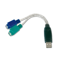 Miniatura 1 de Adaptador USB a PS / 2  2 X Mini-Din 6 / H  USB A / M