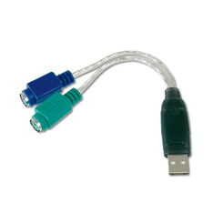 Adaptador USB a PS / 2  2 X Mini-Din 6 / H  USB A / M