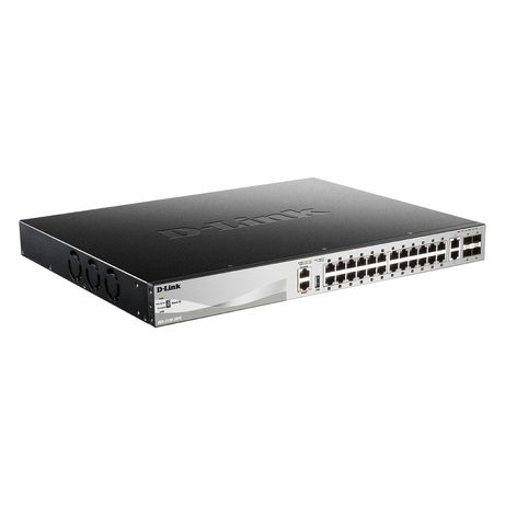 SWITCH GESTIONABLE L3 D-LINK STACKABLE DGS-3130-30PS/E 24P POE (370W) GIGA + 2P 10G + 4P 10G SFP+ - Imagen 4 de 5 SWITCH GESTIONABLE L3 D-LINK STACKABLE DGS-3130-30PS/E 24P POE (370W) GIGA + 2P 10G + 4P 10G SFP+ - Imagen 4 de 5