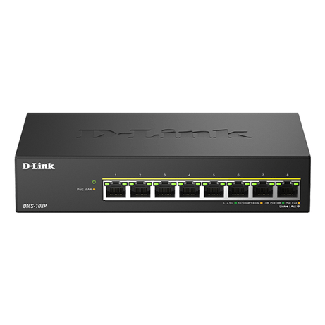 D-Link DMS-108P/E Switch 8x2.5mG PoE 230W - Imagen 1 de 5 D-Link DMS-108P/E Switch 8x2.5mG PoE 230W - Imagen 1 de 5