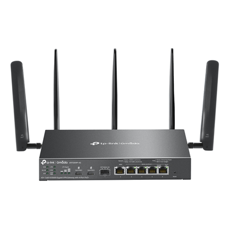 ROUTER VPN WIFI6 TP-LINK OMADA ER706WP-4G+ AX3000 2402Mbps 2xNANOSIM 1xWAN Gb 1xSFP Gb 4xLAN Gb - Imagen 1 de 5 ROUTER VPN WIFI6 TP-LINK OMADA ER706WP-4G+ AX3000 2402Mbps 2xNANOSIM 1xWAN Gb 1xSFP Gb 4xLAN Gb - Imagen 1 de 5
