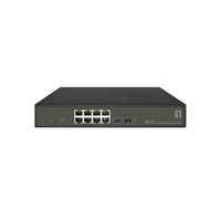 Miniatura 1 de SWITCH SEMIGESTIONABLE LEVEL ONE HILBERT 8P POE 10/100/1000 130W +2P SFP 10/100/1000 CARCASA METALIC
