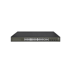 SWITCH SEMIGESTIONABLE LEVEL ONE HILBERT 24P POE 10/100/1000 380W +4P SFP COMBO 10/100/1000 CARCASA
