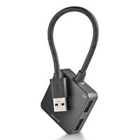 Miniatura 2 de HUB  USB 3.0 NGS IHUB TINY 3.0 4xUSB-A CABLE INTEGRADO COLOR NEGRO