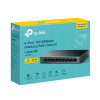 Miniatura 5 de SWITCH NO GESTIONABLE TP-LINK LS109P LITEWAVE 8P 10/100 PoE+ SOBREMESA CARCASA METAL NO RACK