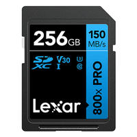 Miniatura 1 de LEXAR 256GB PROFESSIONAL 800X PRO SDXC UHS-I CARDS,  UP TO 150MB/S READ 45MB/S WRITE C10 V30 U3
