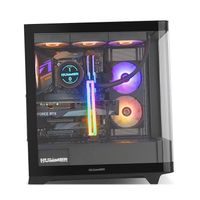 Miniatura 4 de NOX Semitorre HUMMER ETHER Cristal Curvo Negro