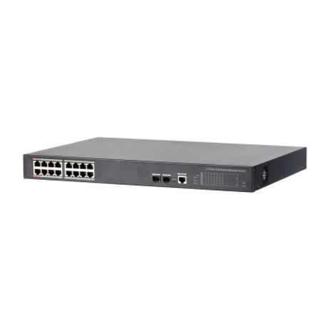(DH-PFS4218-16GT-240) DAHUA SWITCH L2 POE GESTIONABLE 16 PUERTOS GIGABIT + 2 SFP UPLINK GIGABIT - Imagen 2 de 2 (DH-PFS4218-16GT-240) DAHUA SWITCH L2 POE GESTIONABLE 16 PUERTOS GIGABIT + 2 SFP UPLINK GIGABIT - Imagen 2 de 2