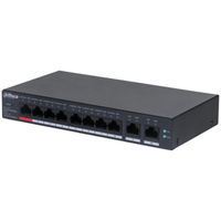Miniatura 1 de (DH-CS4010-8GT-110) DAHUA SWITCH POE 8 PUERTOS GIGABIT + 2 RJ45 UPLINK GIGABIT 110W MANAGED CLOUD L2