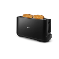Miniatura 1 de TOSTADORA PHILIPS HD2590/00 RANURA LARGA 1030W 8 AJUSTES MODO DESCONGELAR COLOR NEGRO