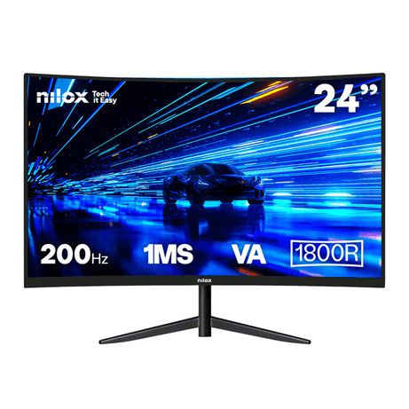 NILOX NXM24CRV2001 Monitor 24VA200Hz HDMI DP Curv - Imagen 1 de 6 NILOX NXM24CRV2001 Monitor 24VA200Hz HDMI DP Curv - Imagen 1 de 6