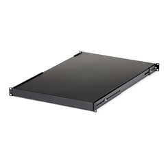 STARTECH  Estante Bandeja Fijo para Gabinete Rack de Servidores 1U Profundidad Ajustable - 80kg  Negro